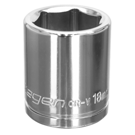 Sealey WallDrive Socket 18mm 3/8"Sq Drive Model No-S0585