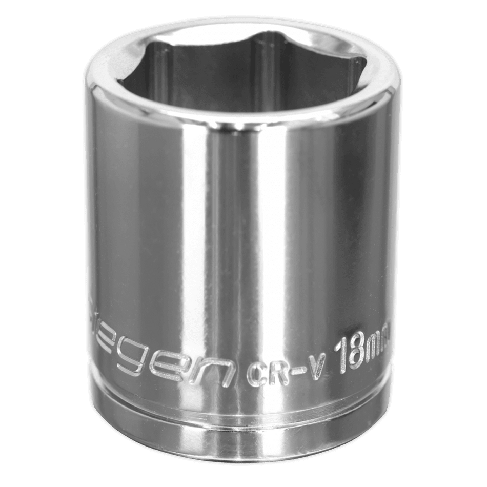 Sealey WallDrive Socket 18mm 3/8"Sq Drive Model No-S0585