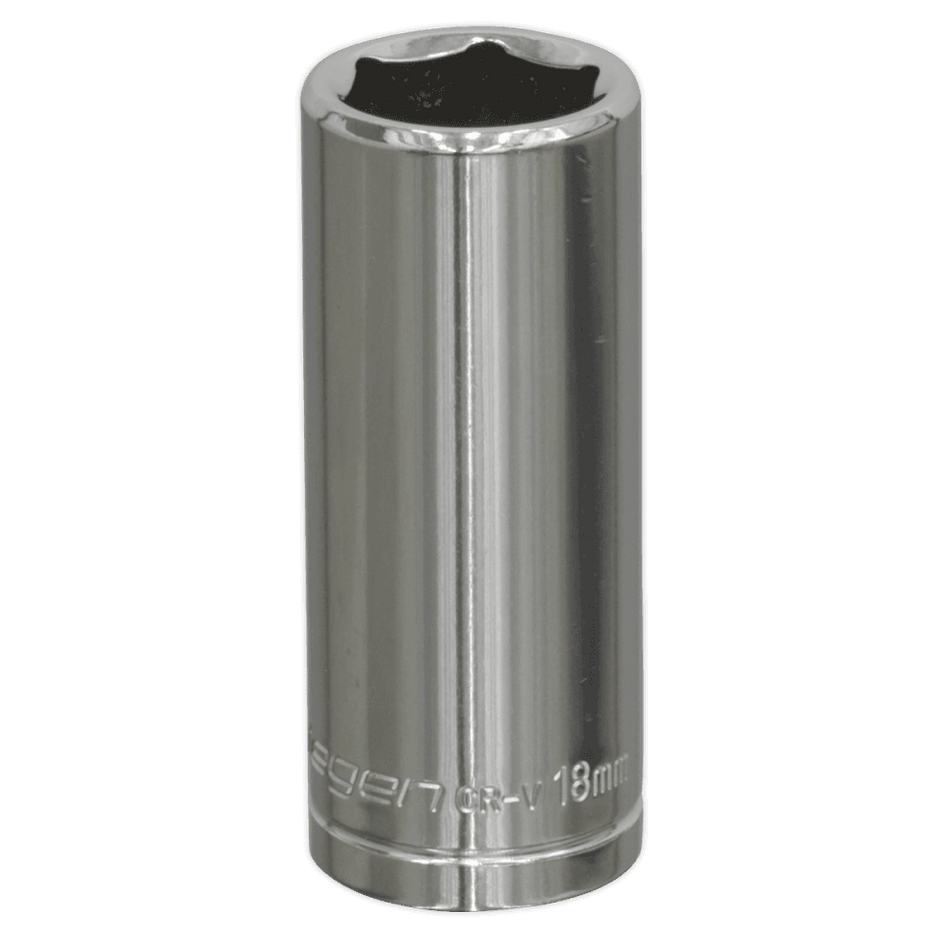 Sealey WallDrive Socket 18mm Deep 3/8"Sq Drive Model No-S0596