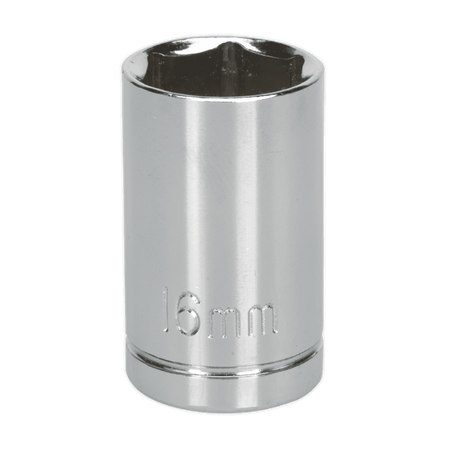 Sealey WallDrive Socket 16mm 1/2"Sq Drive Model No-S0654