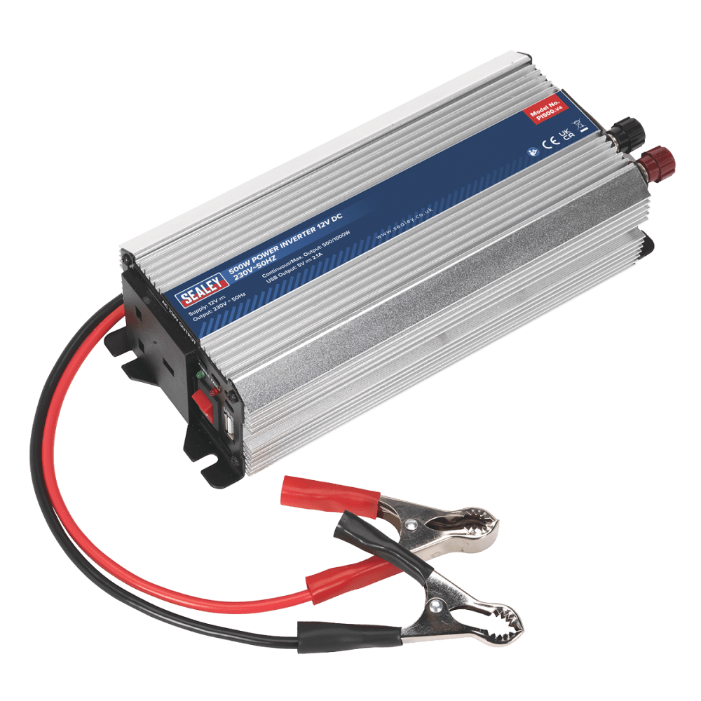 Sealey 500W Power Inverter 12V DC - 230V 50Hz Model No-PI500