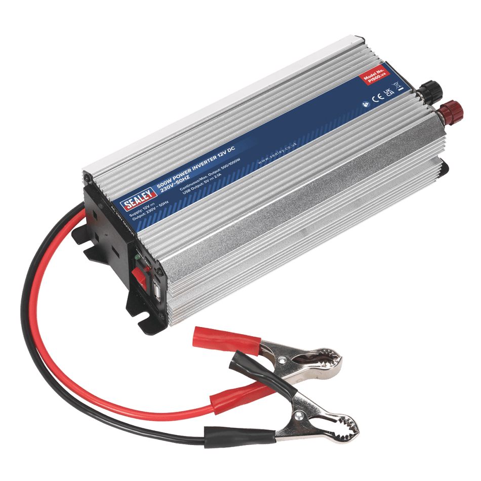 Sealey 500W Power Inverter 12V DC - 230V 50Hz Model No-PI500