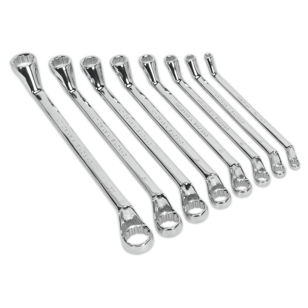 Sealey Deep Offset Ring Spanner Set 8pc Metric Model No-S0405