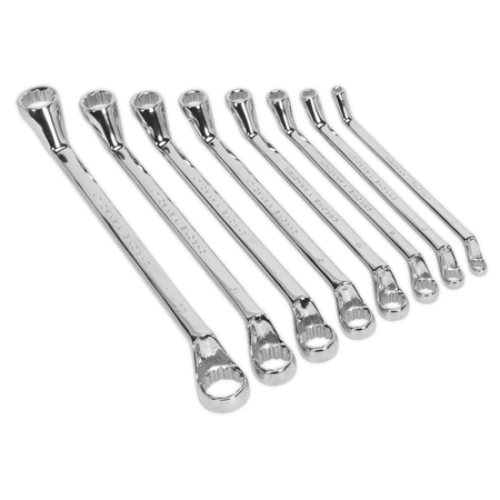Sealey Deep Offset Ring Spanner Set 8pc Metric Model No-S0405