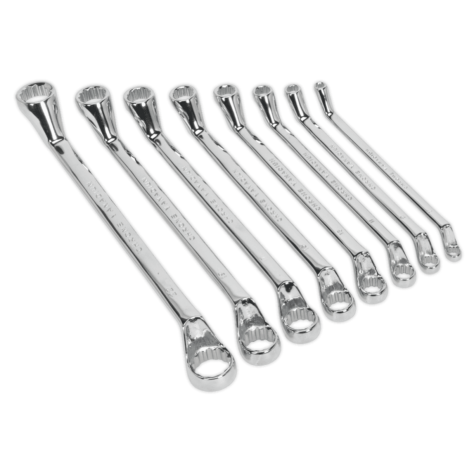 Sealey Deep Offset Ring Spanner Set 8pc Metric Model No-S0405