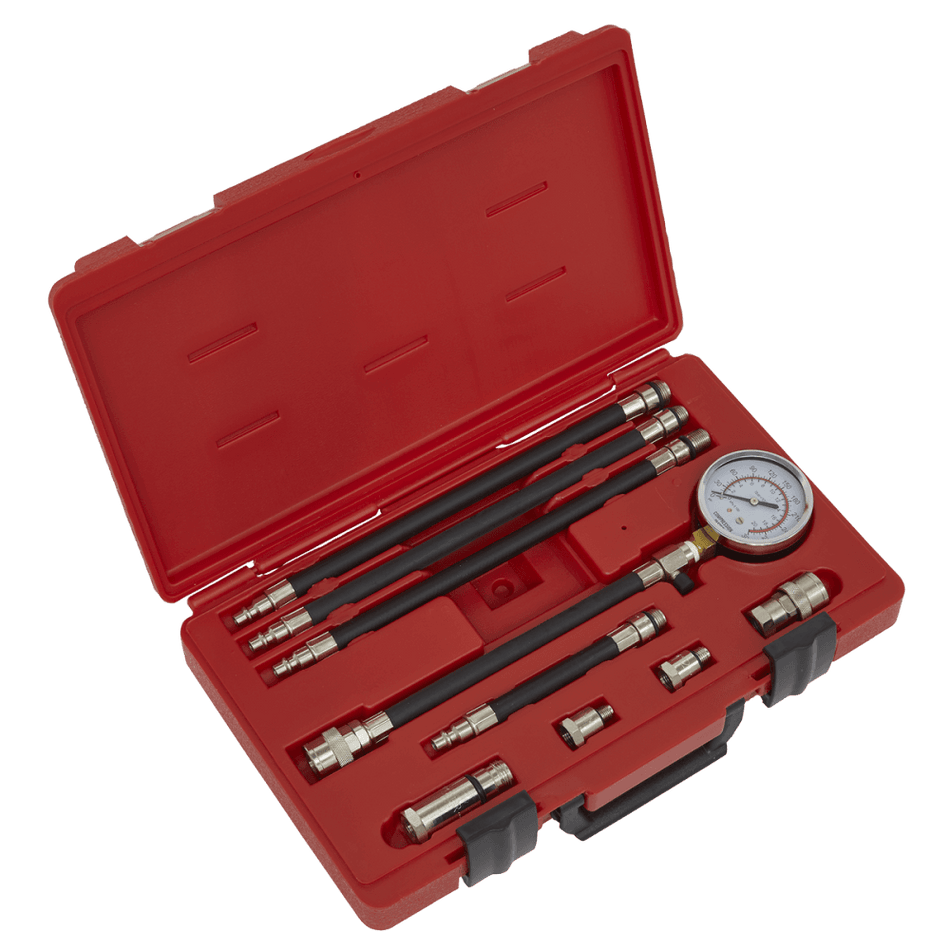 Sealey Petrol Compression Test Kit 10pc Model No-VSE206