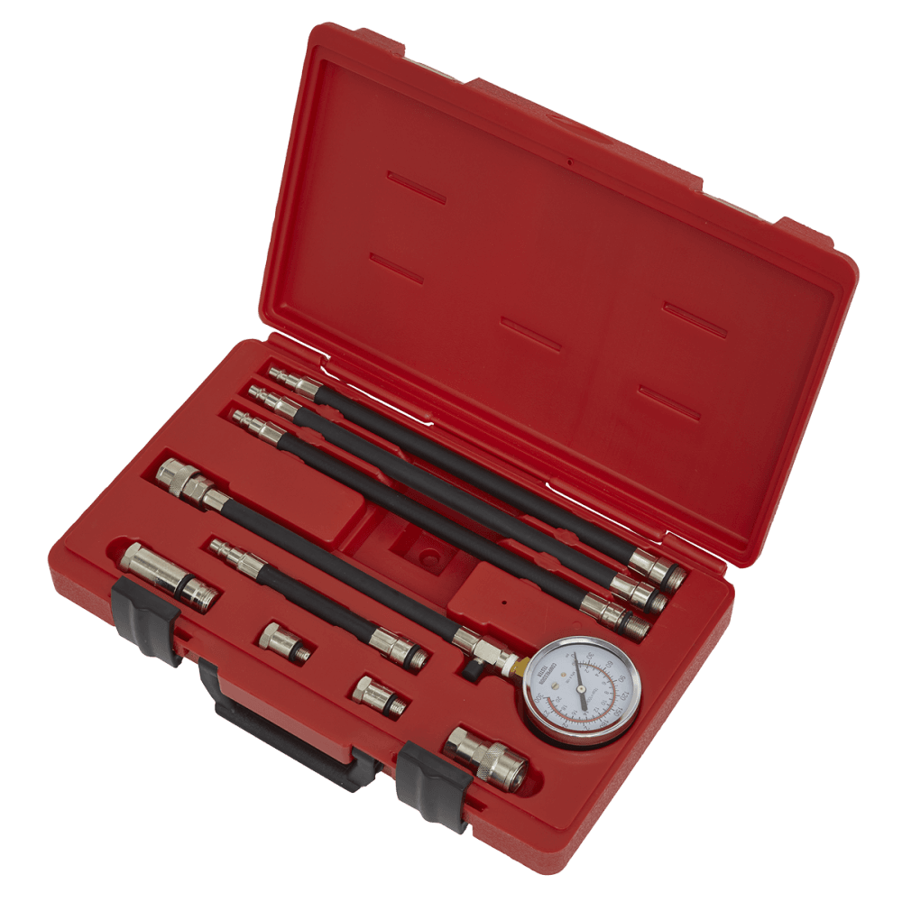 Sealey Petrol Compression Test Kit 10pc Model No-VSE206