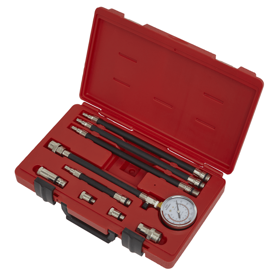 Sealey Petrol Compression Test Kit 10pc Model No-VSE206