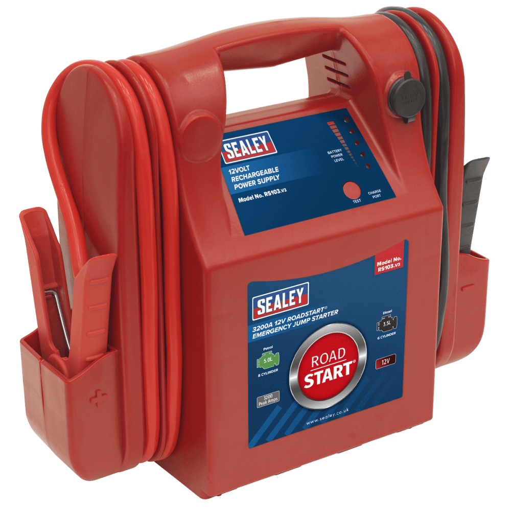 Sealey RoadStart Emergency Power Pack 12V 3200 Peak Amps Model No-RS103