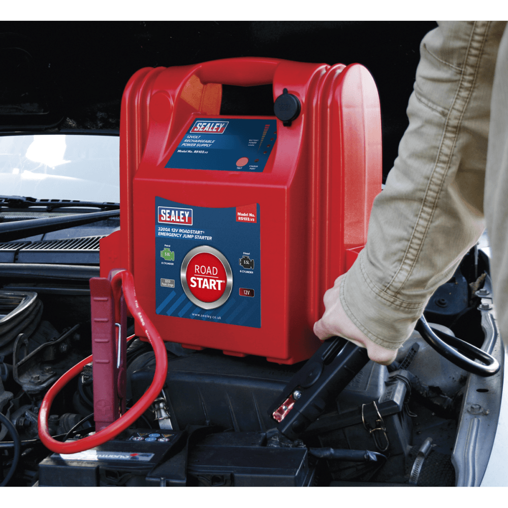 Sealey RoadStart Emergency Power Pack 12V 3200 Peak Amps Model No-RS103
