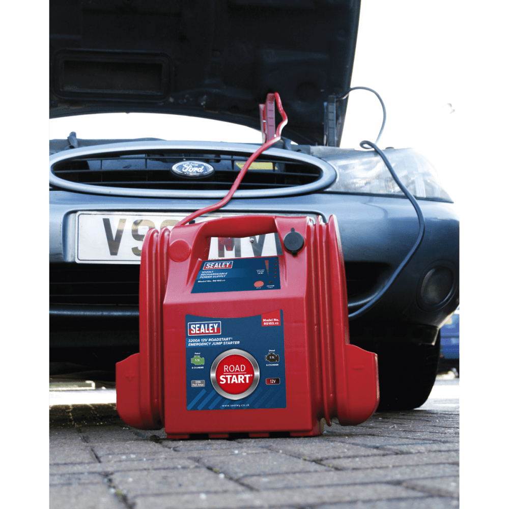 Sealey RoadStart Emergency Power Pack 12V 3200 Peak Amps Model No-RS103