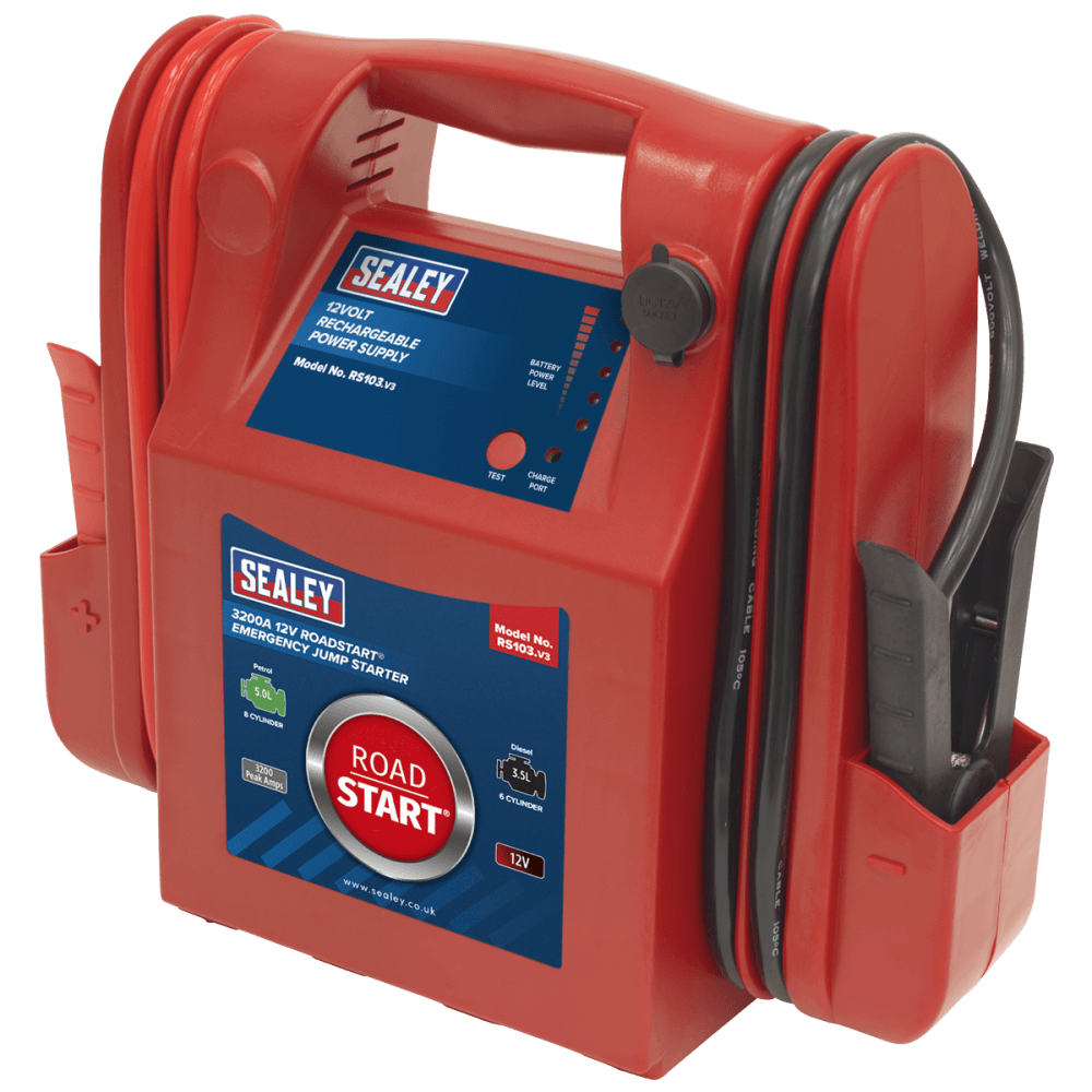 Sealey RoadStart Emergency Power Pack 12V 3200 Peak Amps Model No-RS103