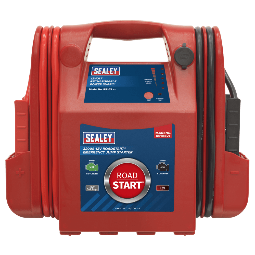 Sealey RoadStart Emergency Power Pack 12V 3200 Peak Amps Model No-RS103