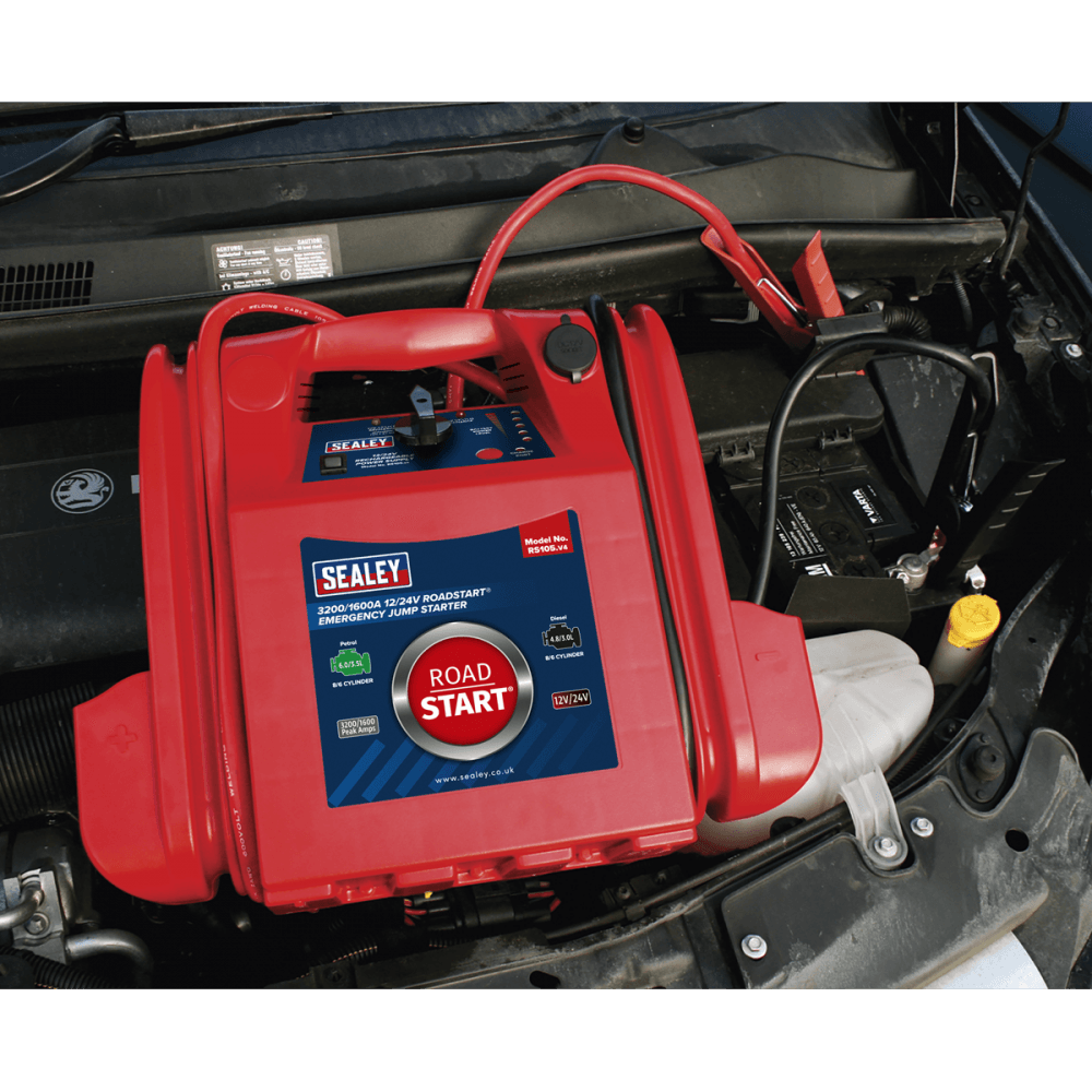 Sealey RoadStart Â¶Ã· Emergency Power Pack 12/24V 3200/1600 Peak Amps Model No-RS105