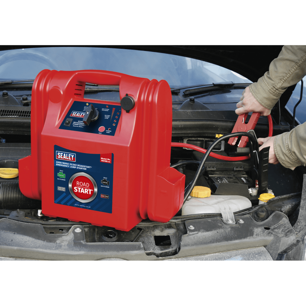 Sealey RoadStart Â¶Ã· Emergency Power Pack 12/24V 3200/1600 Peak Amps Model No-RS105