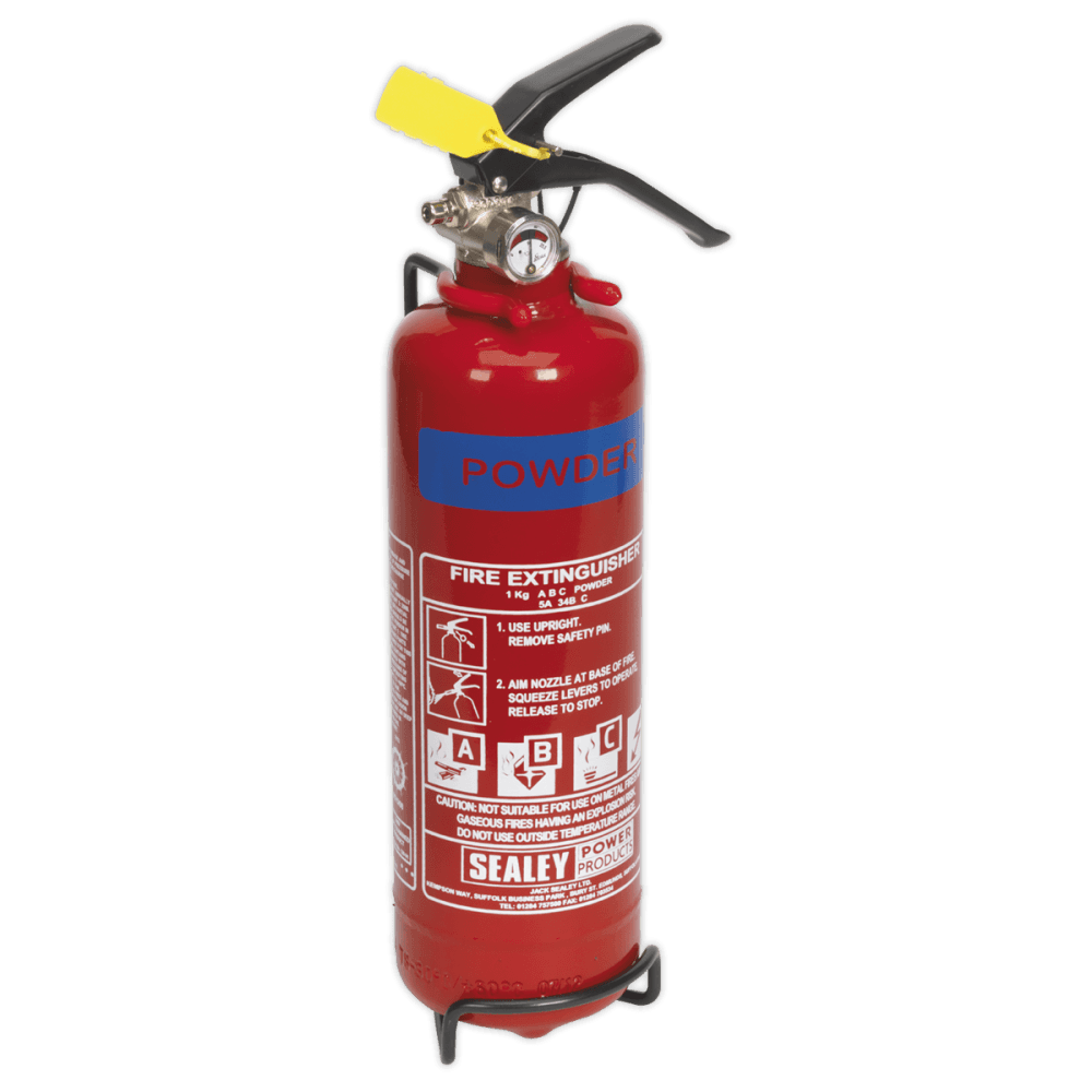 Sealey 1kg Dry Powder Fire Extinguisher Model No-SDPE01