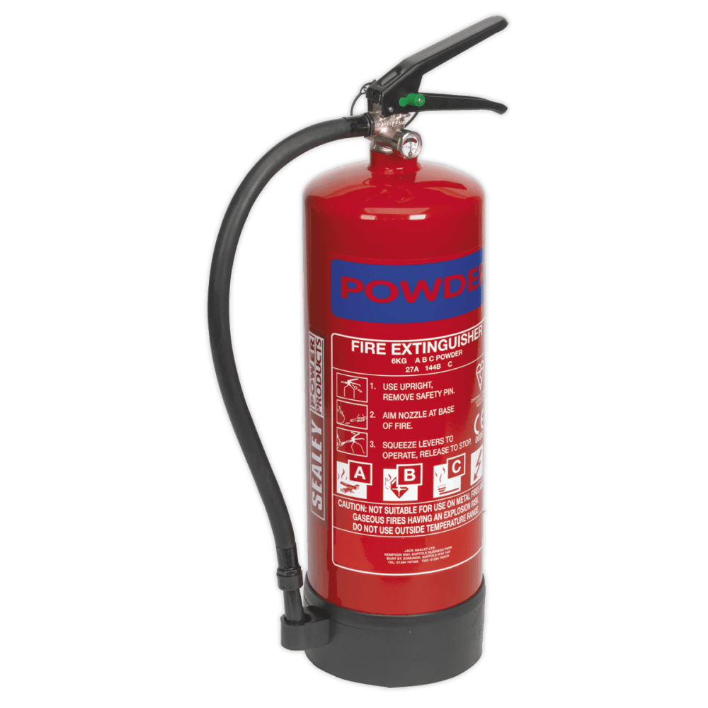 Sealey 6kg Dry Powder Fire Extinguisher Model No-SDPE06
