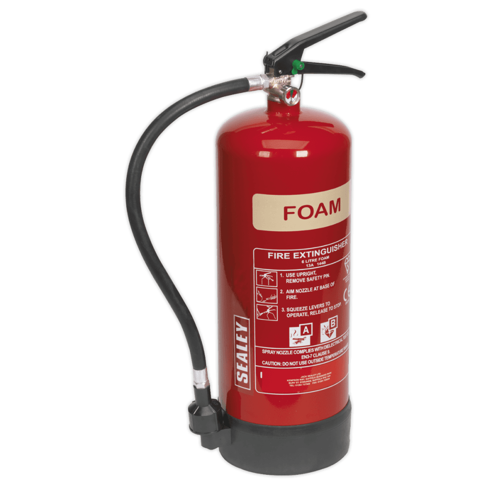 Sealey 6ltr Foam Fire Extinguisher Model No-SFE06