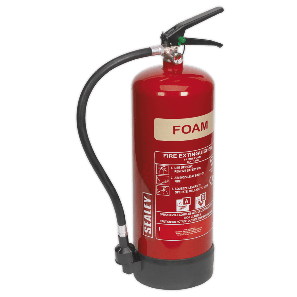 Sealey 6ltr Foam Fire Extinguisher Model No-SFE06