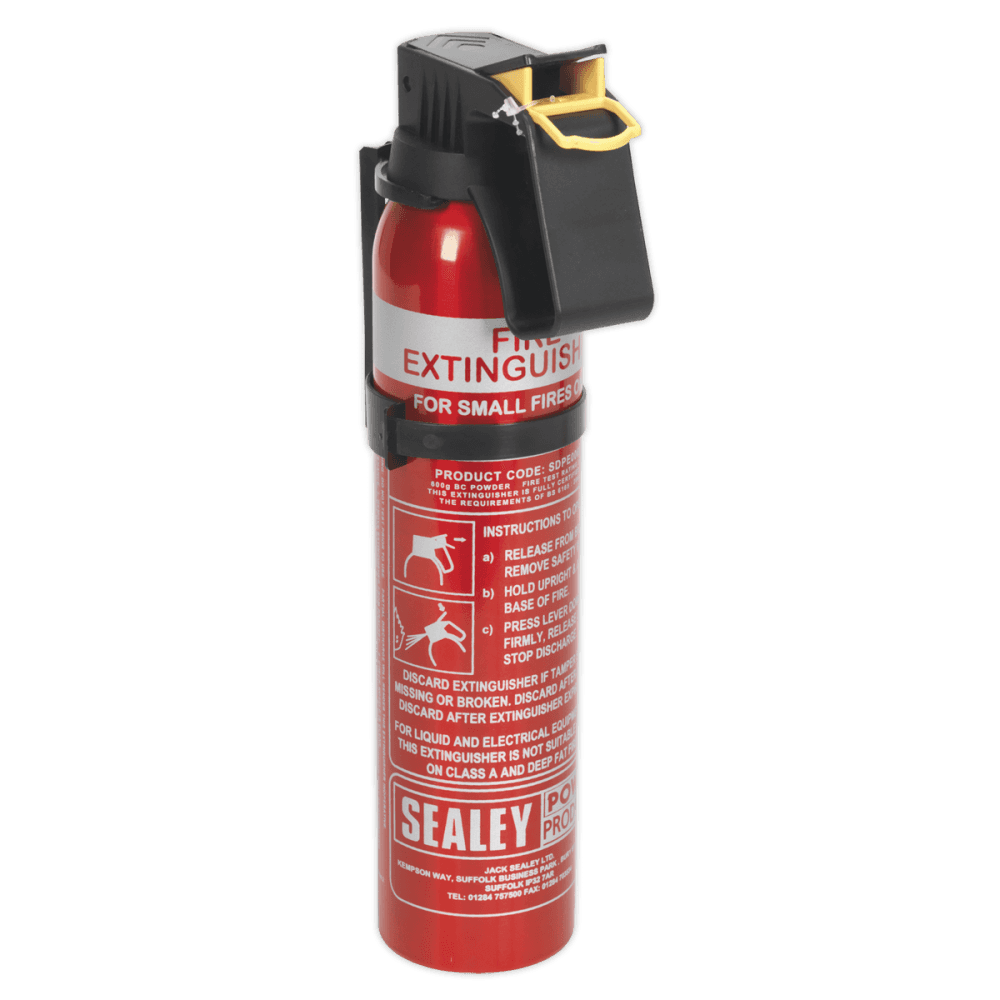 Sealey 0.6kg Dry Powder Fire Extinguisher - Disposable Model No-SDPE006D