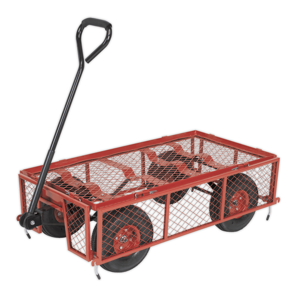 Sealey Platform Truck with Removable Sides Pneumatic Tyres 200kg Capacity Model No-CST997