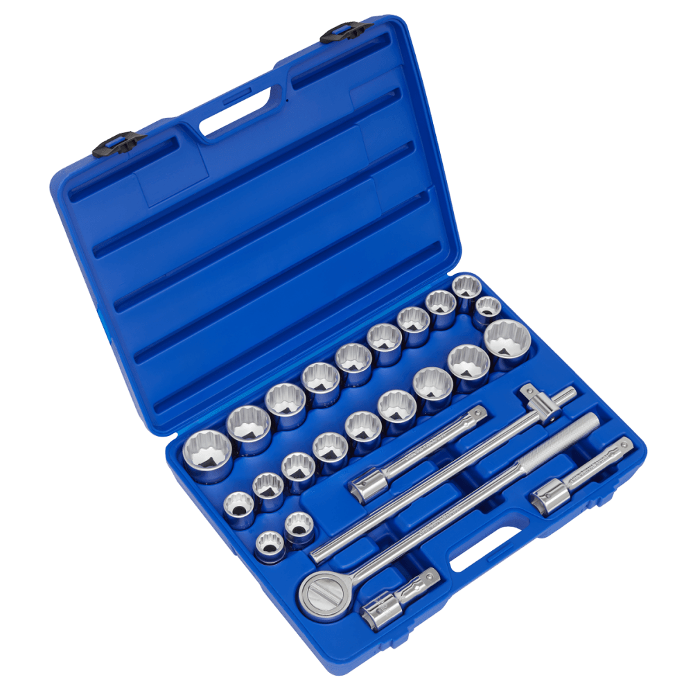 Sealey Socket Set 26pc 3/4"Sq Drive 12pt WallDrive - DuoMetric Model No-AK2582
