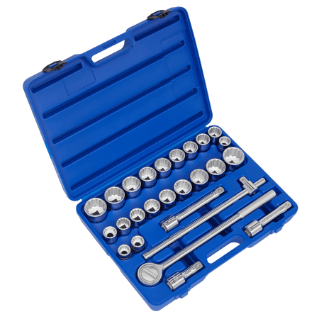 Sealey Socket Set 26pc 3/4"Sq Drive 12pt WallDrive - DuoMetric Model No-AK2582