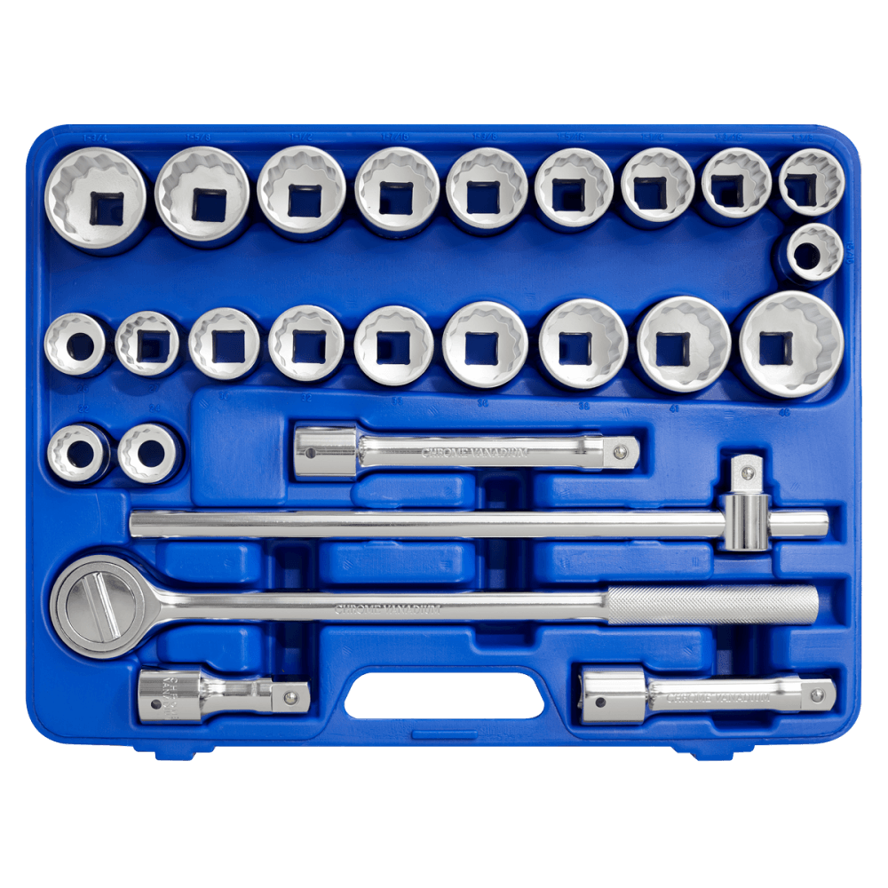 Sealey Socket Set 26pc 3/4"Sq Drive 12pt WallDrive - DuoMetric Model No-AK2582