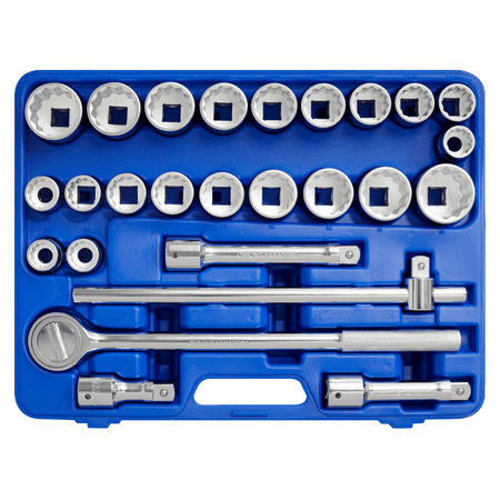 Sealey Socket Set 26pc 3/4"Sq Drive 12pt WallDrive - DuoMetric Model No-AK2582