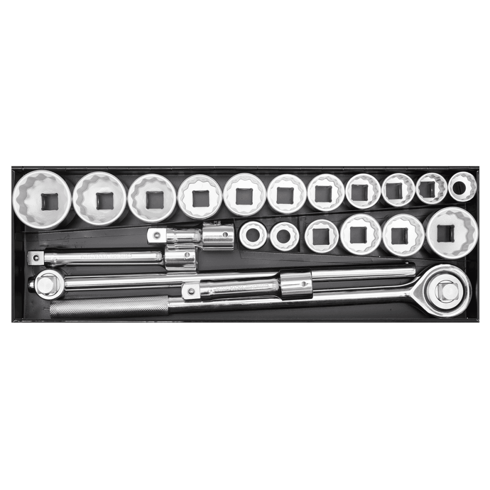 Sealey Socket Set 22pc 3/4"Sq Drive 12pt WallDrive - DuoMetric Model No-AK259/CRV