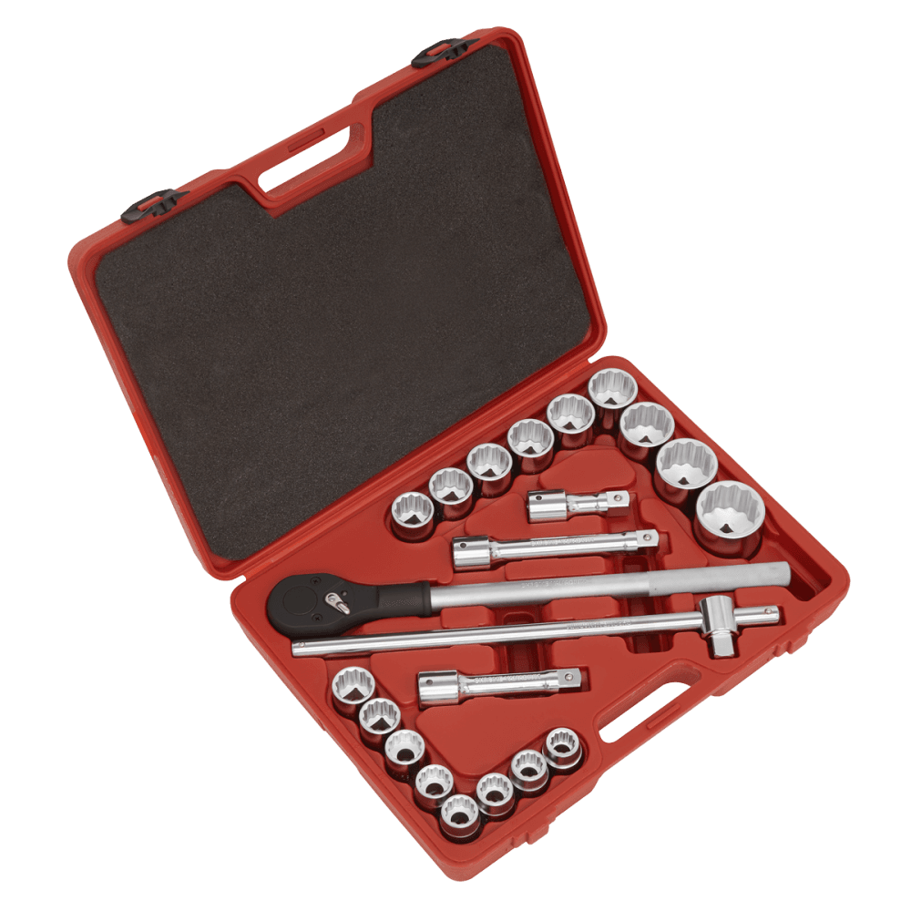 Sealey Socket Set 22pc 3/4"Sq Drive 12pt WallDrive Metric Model No-AK2598