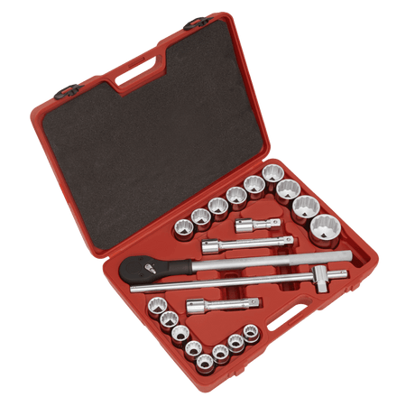 Sealey Socket Set 22pc 3/4"Sq Drive 12pt WallDrive Metric Model No-AK2598