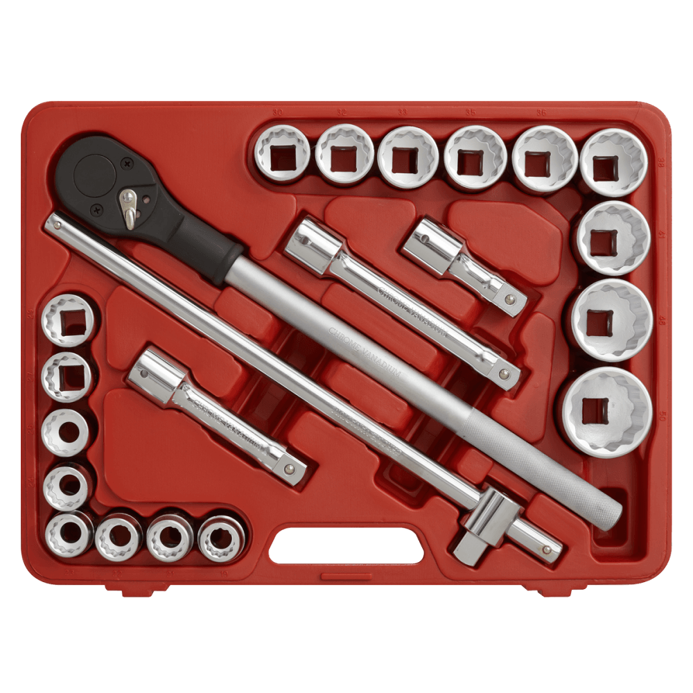 Sealey Socket Set 22pc 3/4"Sq Drive 12pt WallDrive Metric Model No-AK2598