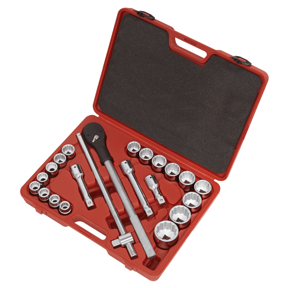 Sealey Socket Set 22pc 3/4"Sq Drive 12pt WallDrive Metric Model No-AK2598