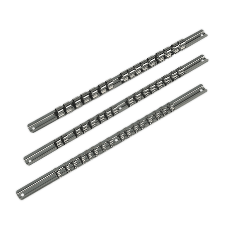 Sealey Socket Retaining Rail Set 3pc 1/4", 3/8" & 1/2"Sq Drive Model No-AK270
