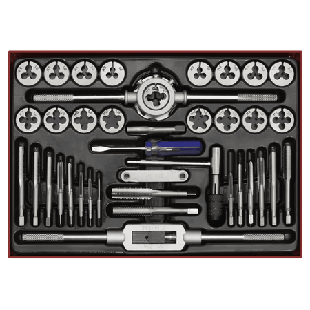 Sealey Tap & Die Set 40pc Split Dies Metric Model No-AK3040