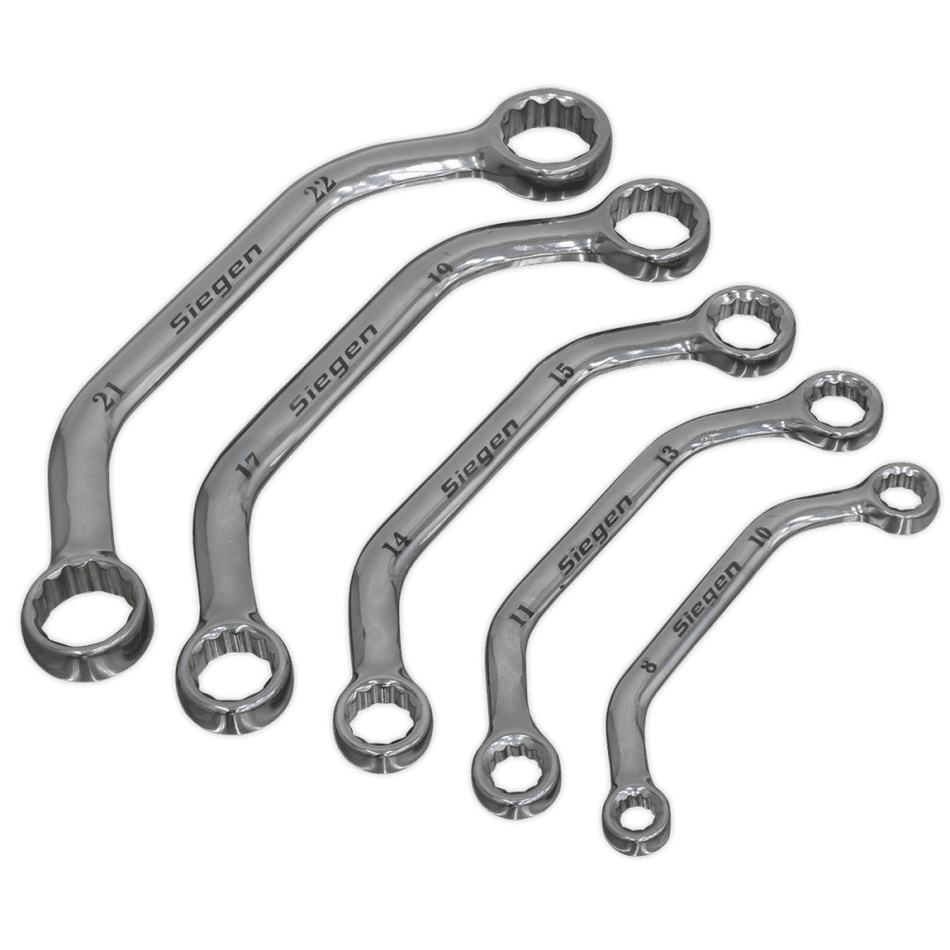 Sealey Obstruction Spanner Set 5pc Metric Model No-S0716