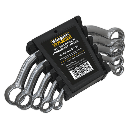 Sealey Obstruction Spanner Set 5pc Metric Model No-S0716