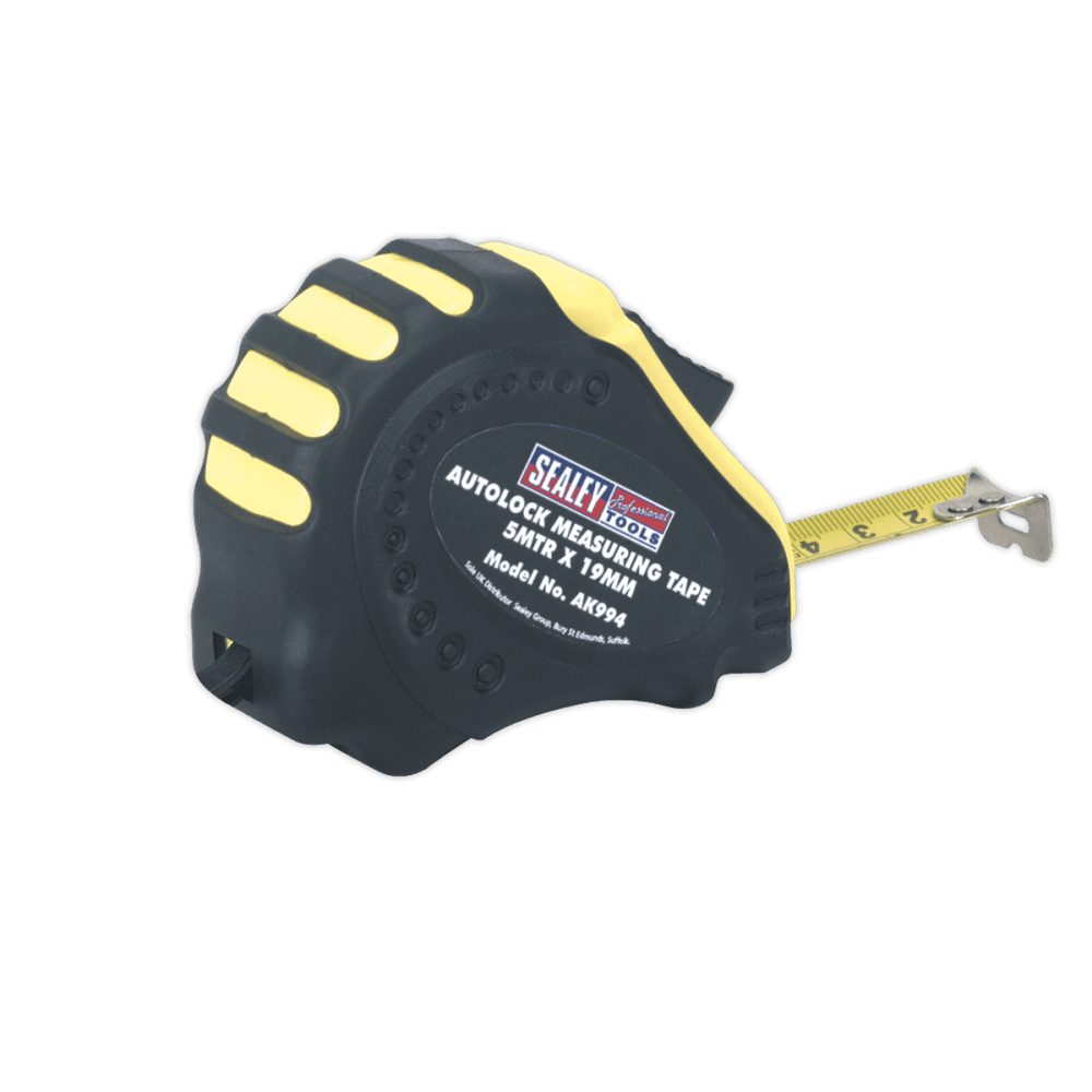Sealey Autolock Measuring Tape 5mtr(16ft) x 19mm Metric/Imperial Model No-AK994