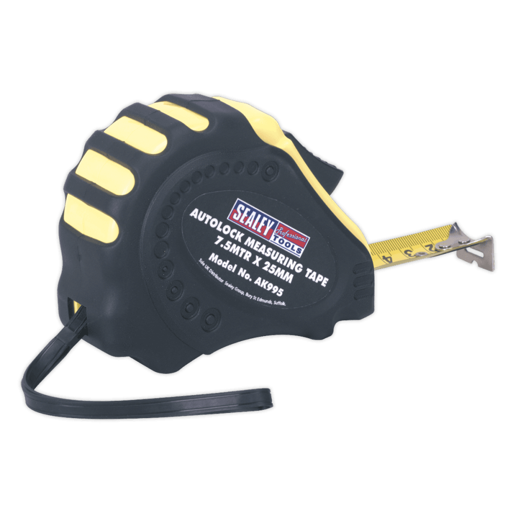 Sealey Autolock Measuring Tape 7.5mtr(25ft) x 25mm Metric/Imperial Model No-AK995