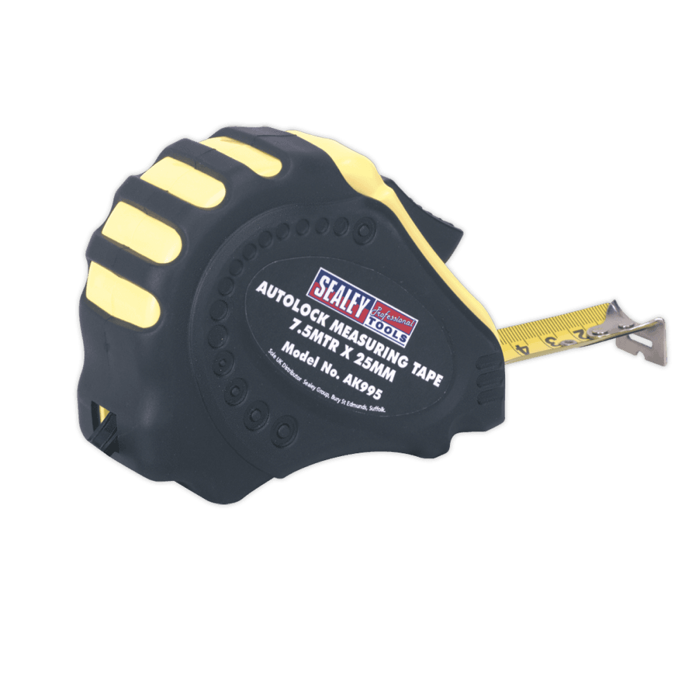 Sealey Autolock Measuring Tape 7.5mtr(25ft) x 25mm Metric/Imperial Model No-AK995