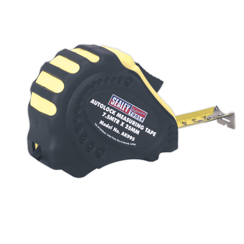 Sealey Autolock Measuring Tape 7.5mtr(25ft) x 25mm Metric/Imperial Model No-AK995