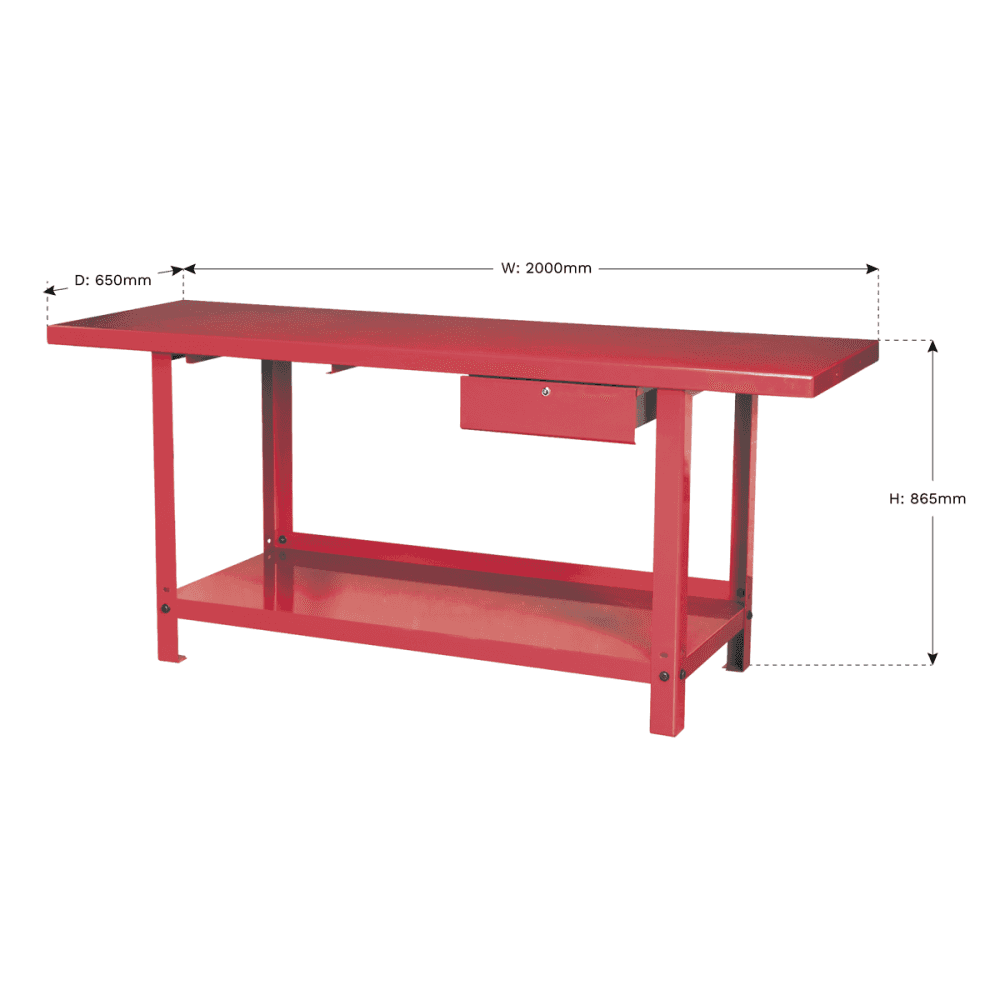 Sealey Workbench Steel 2mtr with 1 Drawer Model No-AP3020