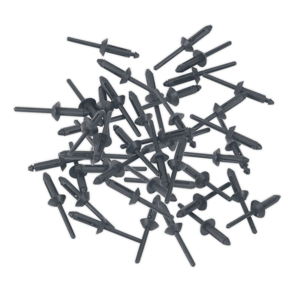 Sealey Plastic Rivets 5 x 15.8mm Pack of 50 Model No-PR003
