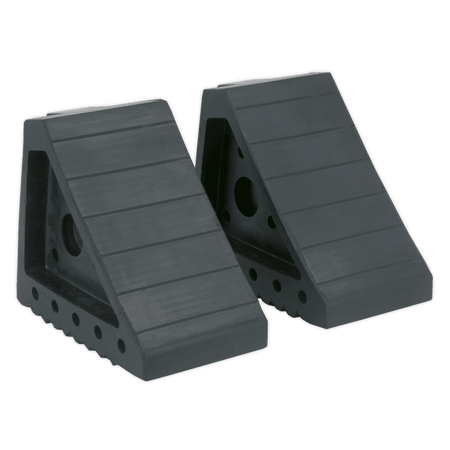 Sealey Rubber Wheel Chocks 2.2kg - Pair Model No-WC01
