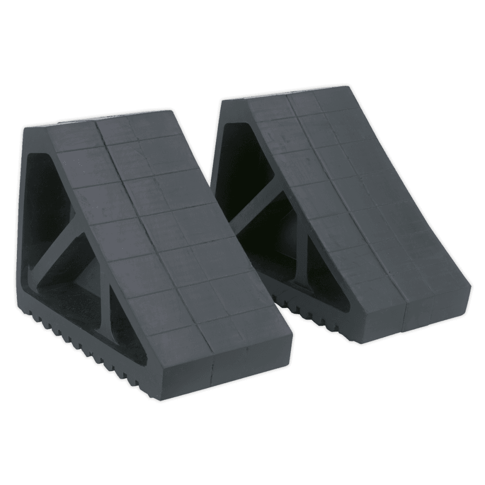 Sealey Rubber Wheel Chocks 3.3kg - Pair Model No- 13325