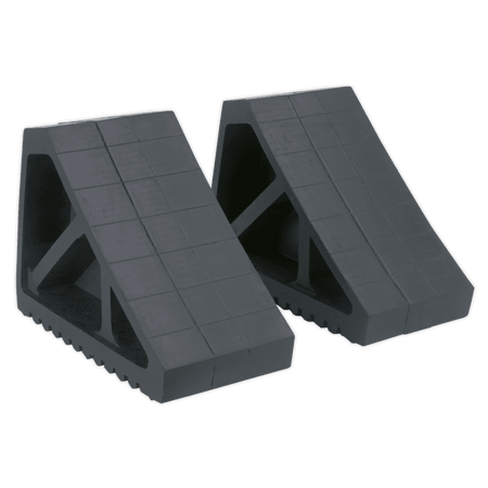 Sealey Rubber Wheel Chocks 3.3kg - Pair Model No- 13325