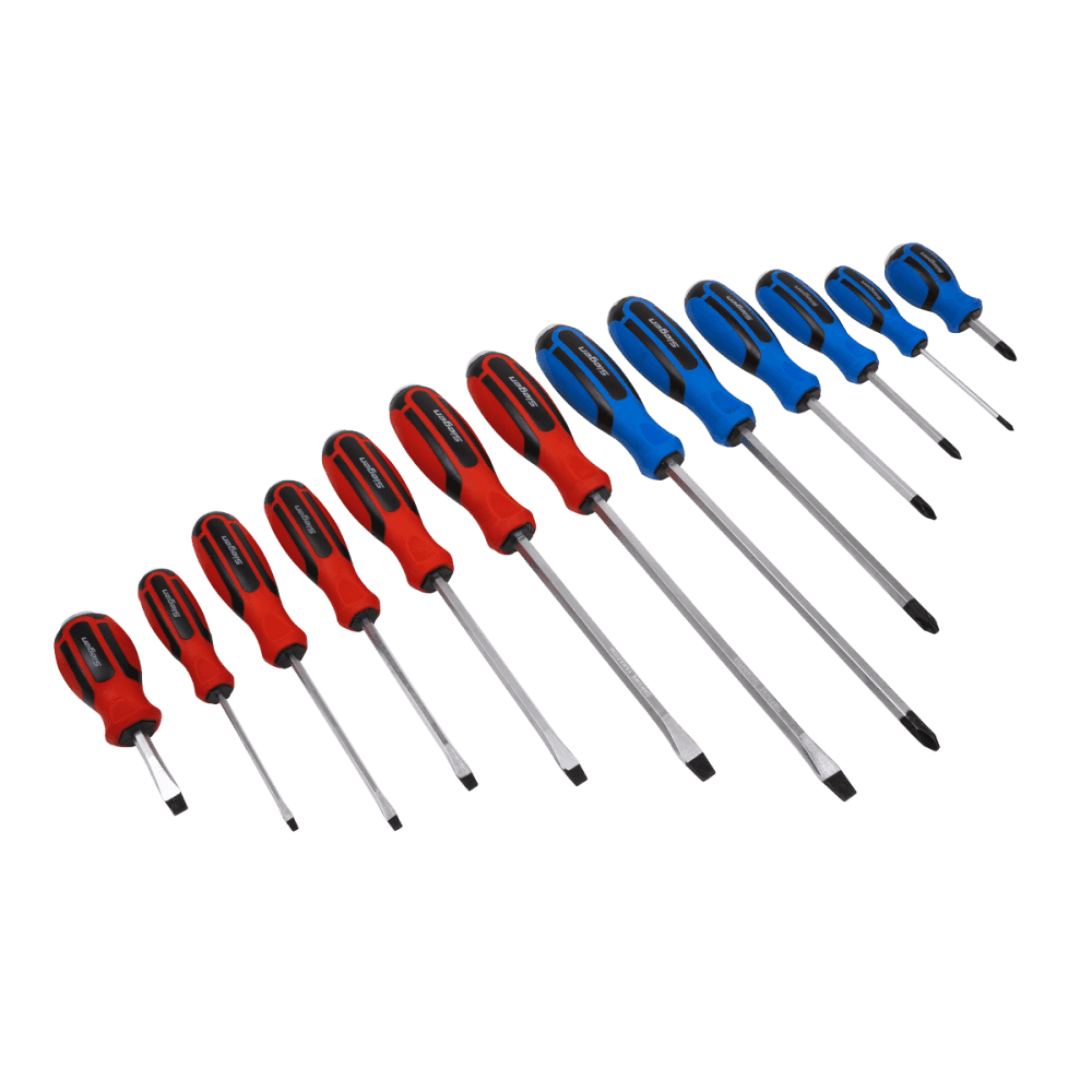Sealey Screwdriver Set 13pc Hammer-Thru Model No-S0754