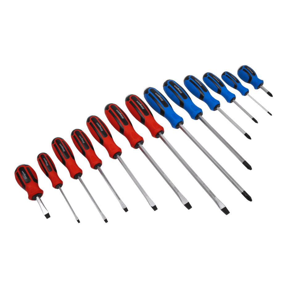 Sealey Screwdriver Set 13pc Hammer-Thru Model No-S0754