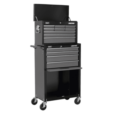 Sealey Topchest & Rollcab Combination 13 Drawer with Ball Bearing Runners - Black/Grey Model No-AP2513B